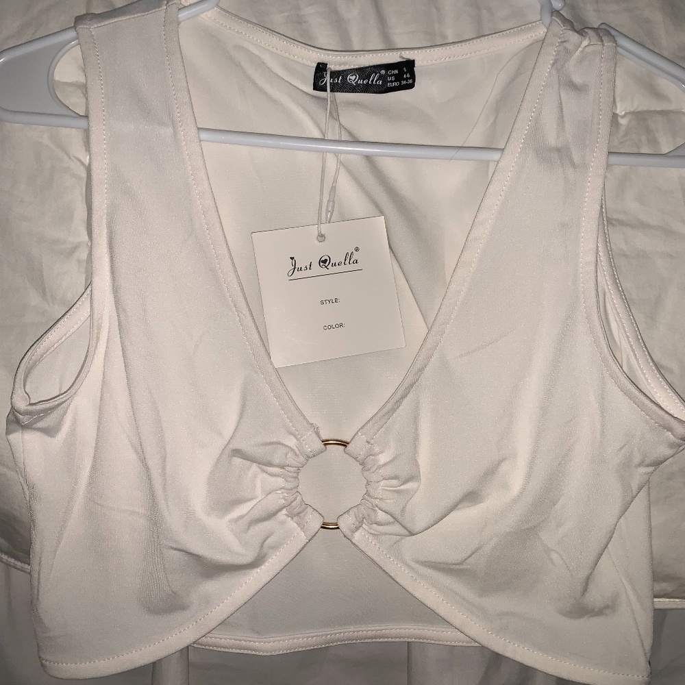 WHITE Bralette Crop Top